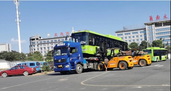 36 unidades de autobuses eléctricos completos king long entregados a yiwu
