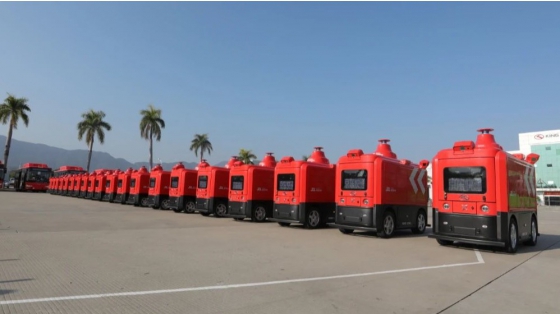 Lanzamiento del vehículo logístico autónomo king long en changshu
