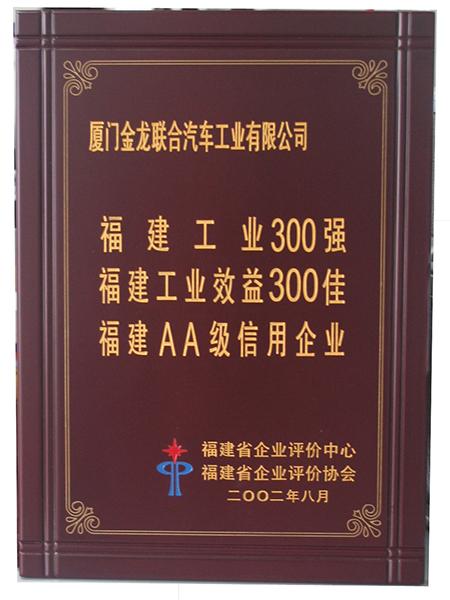 Las 300 principales industrias de la provincia de Fujian.
